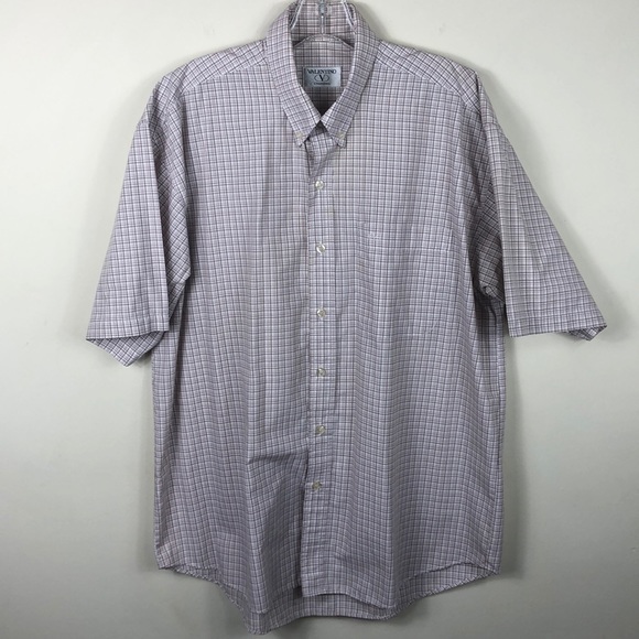 Valentino Other - Valentino Logo Red Beige S/S Button Front Shirt XL